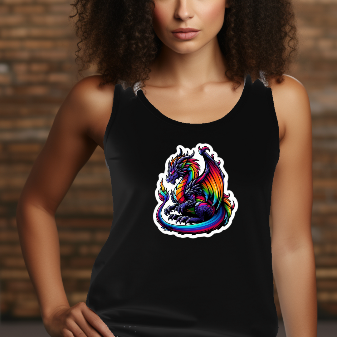 Rainbow Dragon Racerback Tank