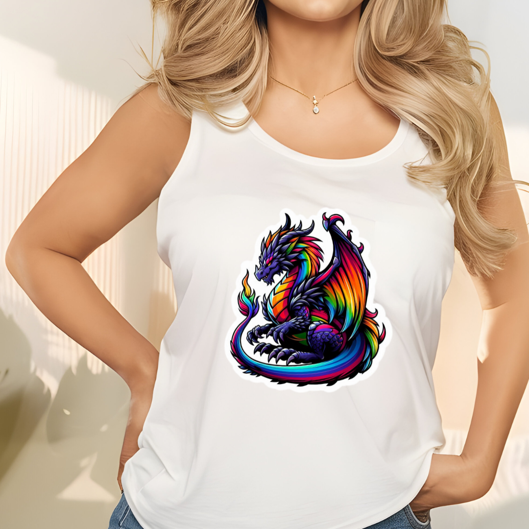 Rainbow Dragon Racerback Tank