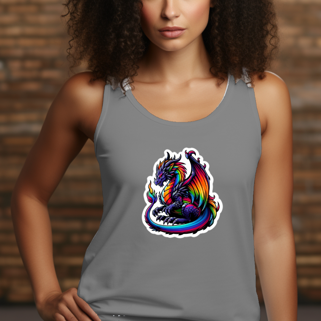 Rainbow Dragon Racerback Tank