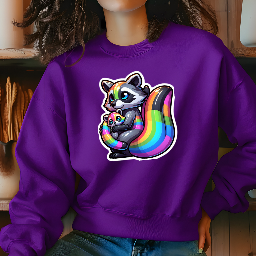 Rainbow Raccoons Sweatshirt