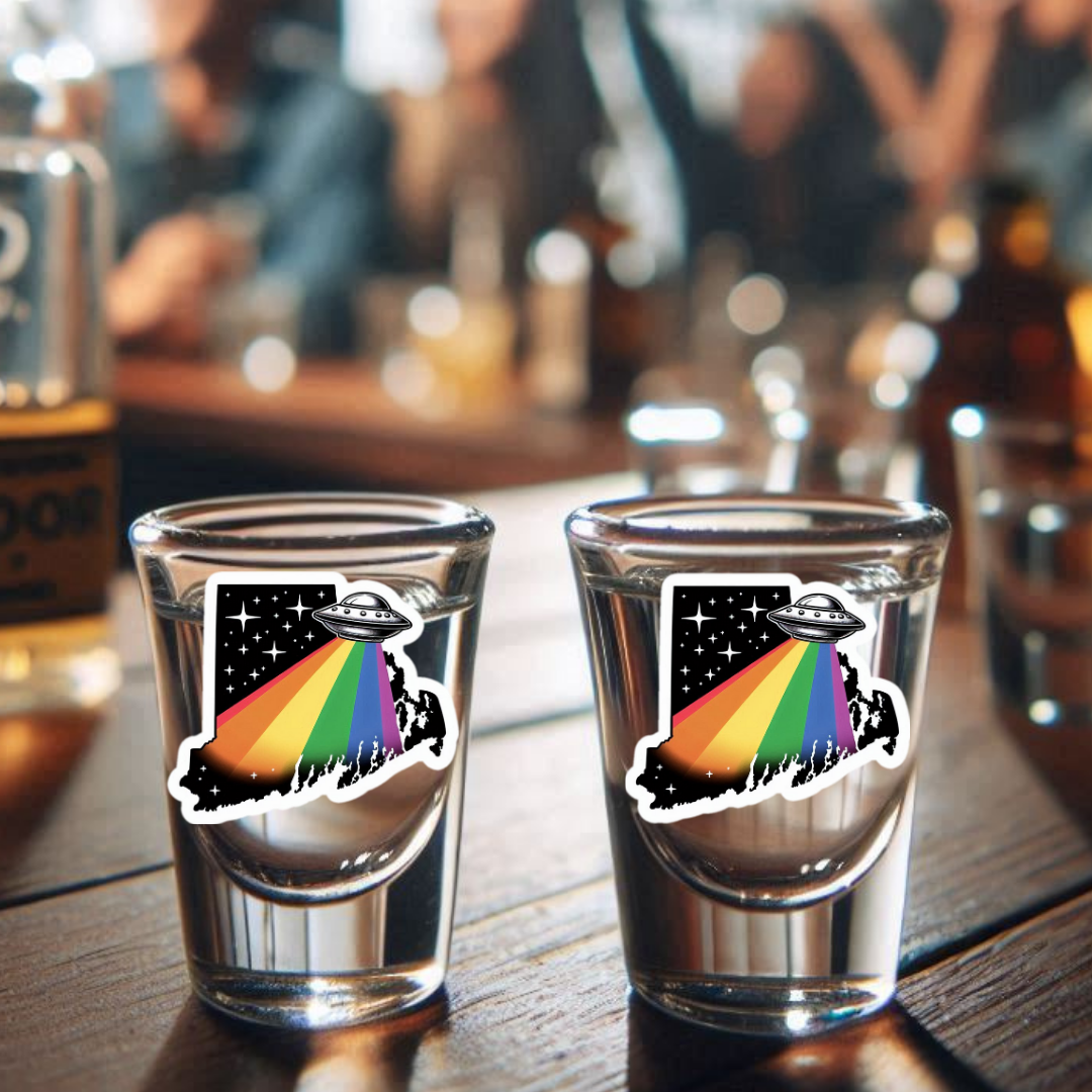 Rhode Island PRIDE Shot Glass
