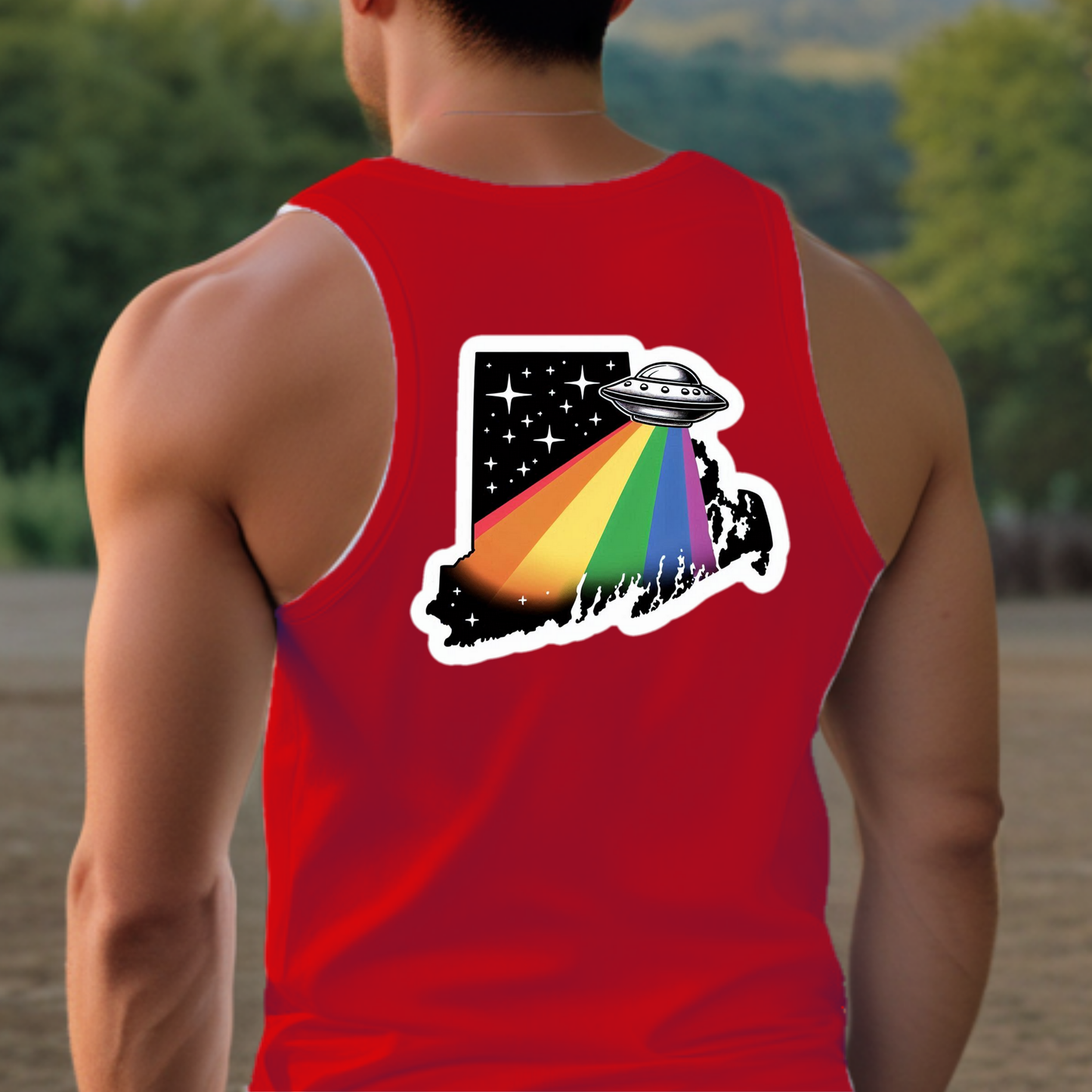 Rhode Island Pride Tank Top - Back Print