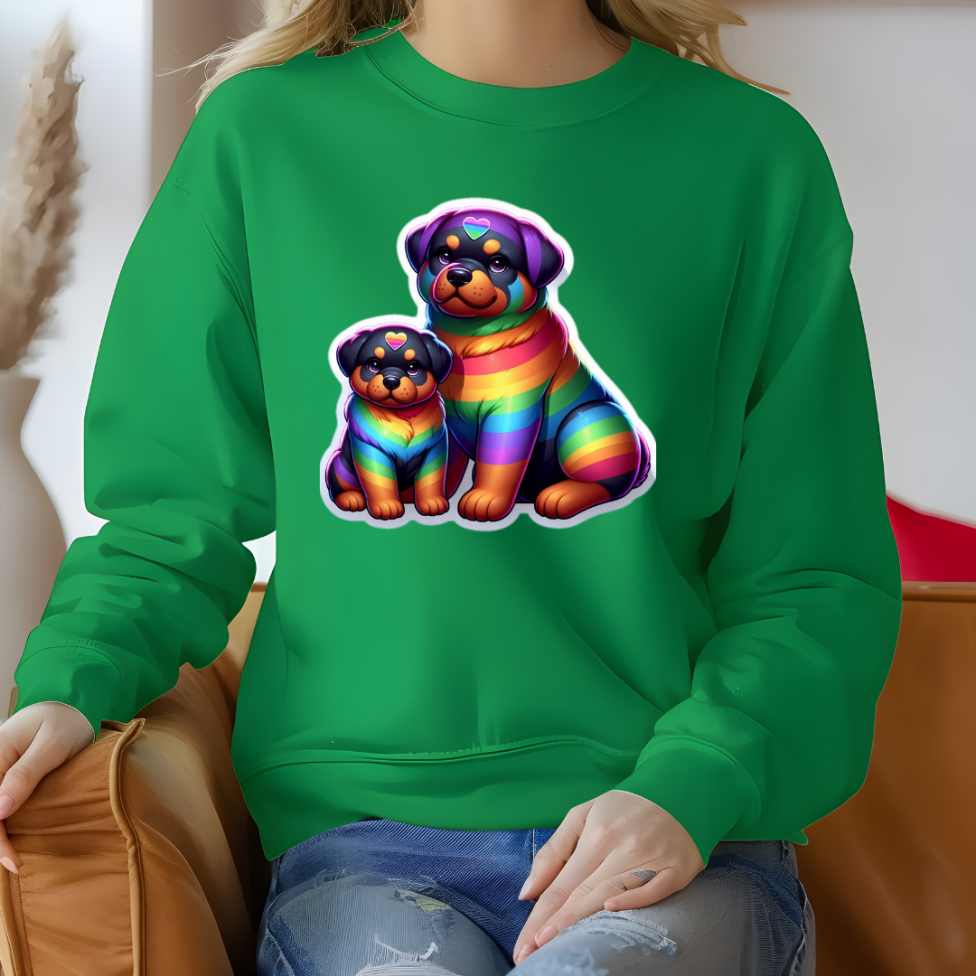 Rainbow Rottweilers Sweatshirt
