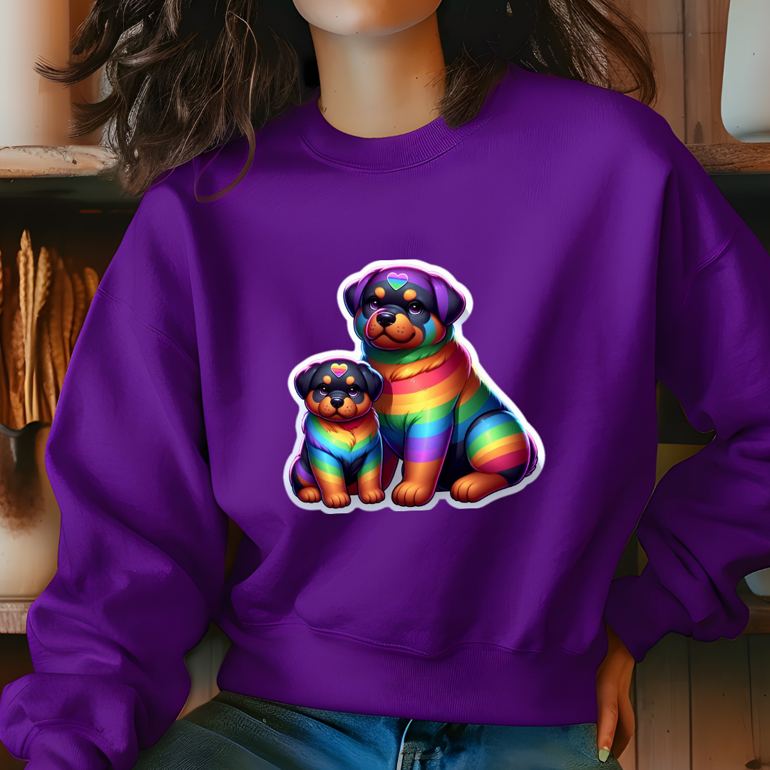 Rainbow Rottweilers Sweatshirt