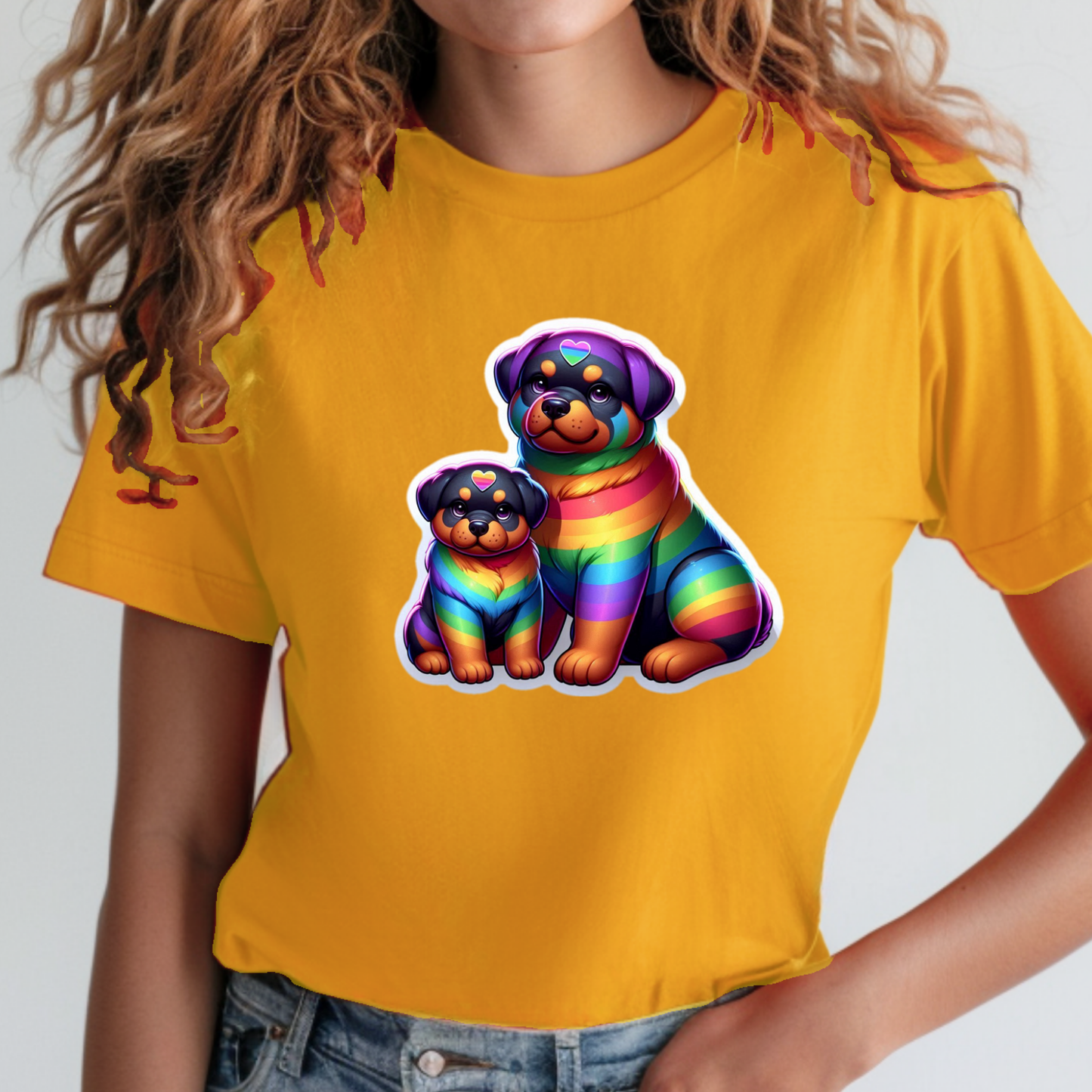 Rainbow Animals T-Shirt Collection: Rottweilers