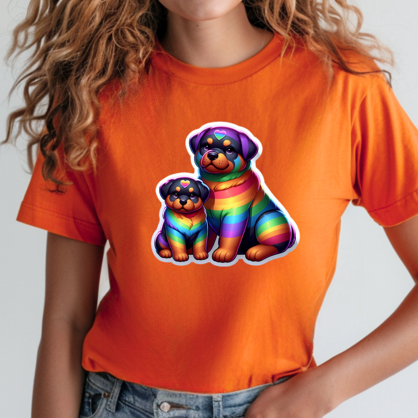 Rainbow Animals T-Shirt Collection: Rottweilers