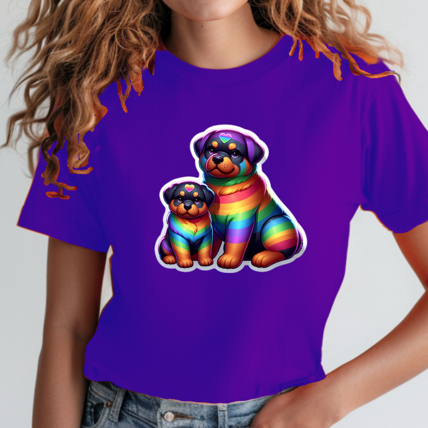Rainbow Animals T-Shirt Collection: Rottweilers