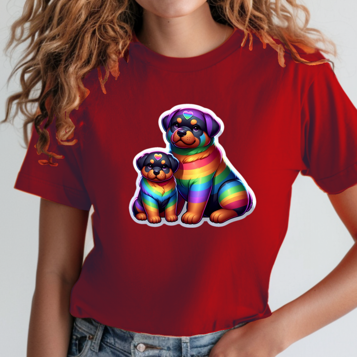 Rainbow Animals T-Shirt Collection: Rottweilers