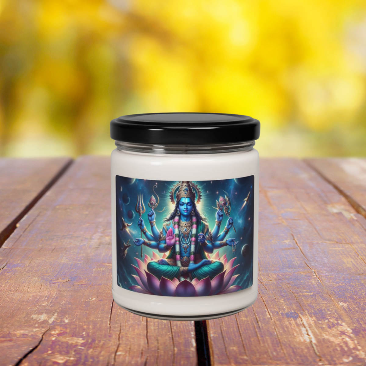 Soy Candle - Shiva Hindu God Design, 9oz