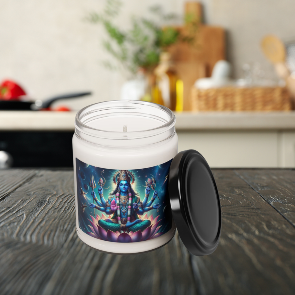 Soy Candle - Shiva Hindu God Design, 9oz
