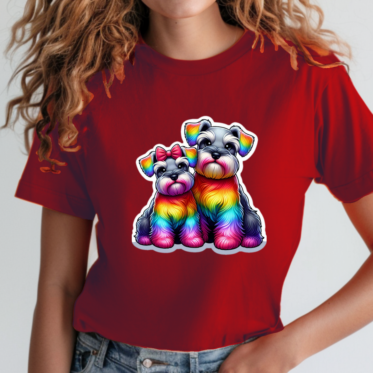 Rainbow Animals T-Shirt Collection: Schnauzers