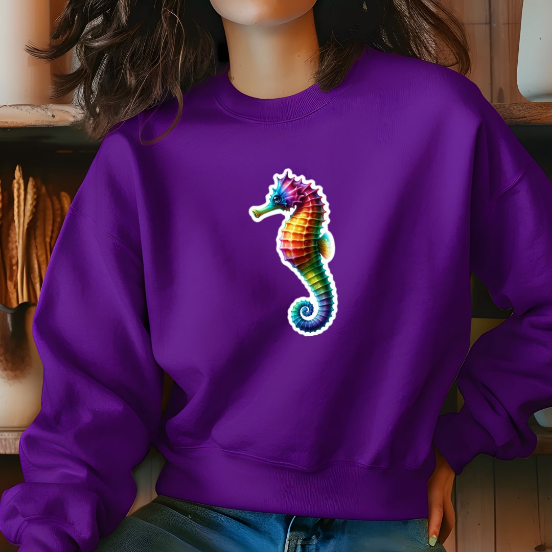 Rainbow Seahorse Sweatshirt