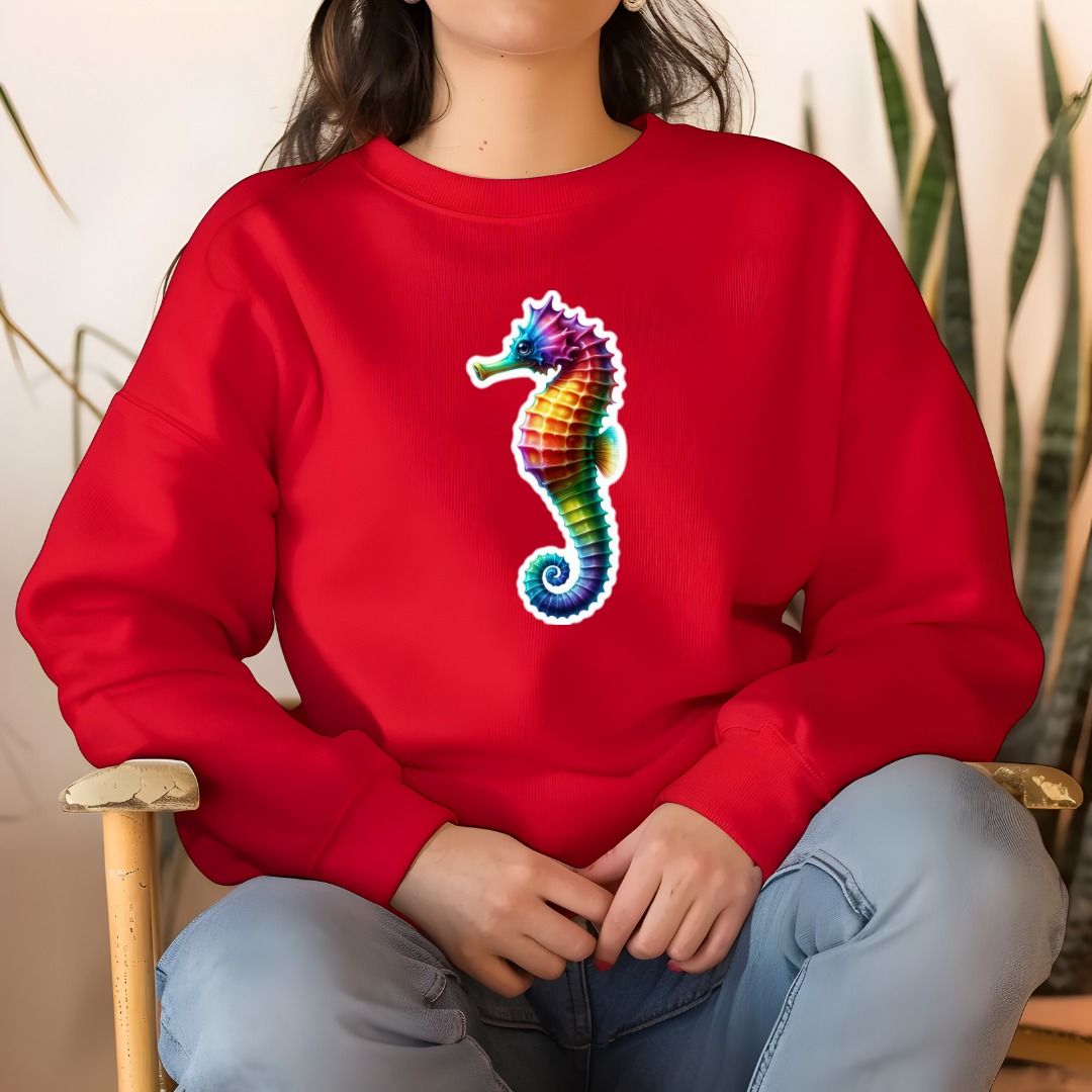 Rainbow Seahorse Sweatshirt