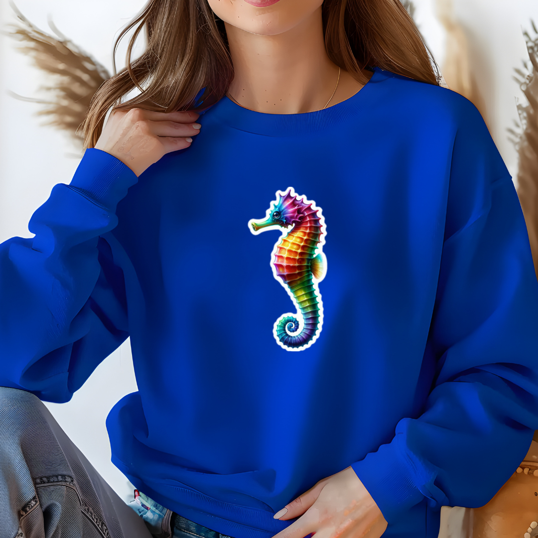 Rainbow Seahorse Sweatshirt