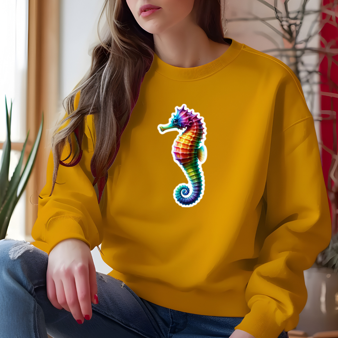 Rainbow Seahorse Sweatshirt