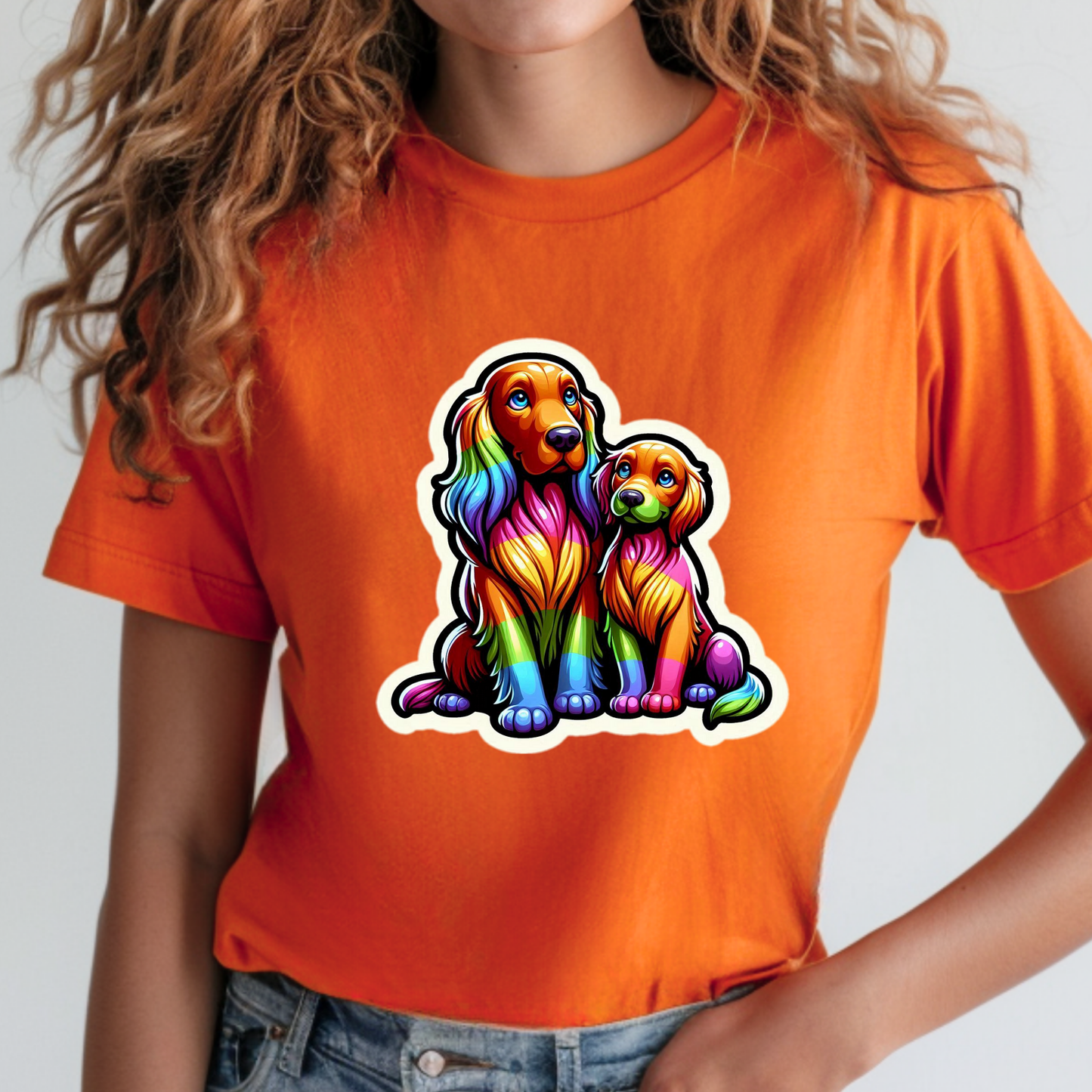 Rainbow Animals T-Shirt Collection: Irish Setters