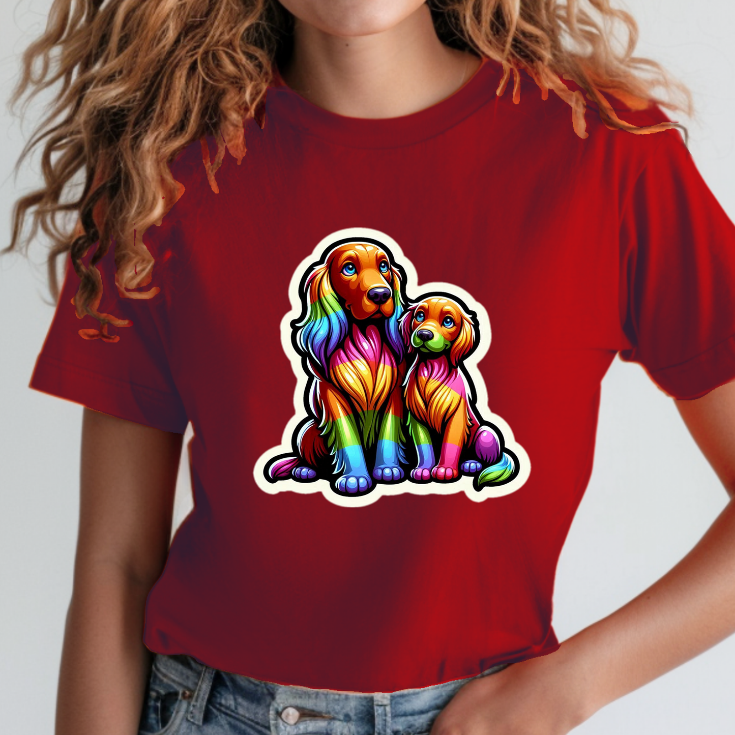 Rainbow Animals T-Shirt Collection: Irish Setters