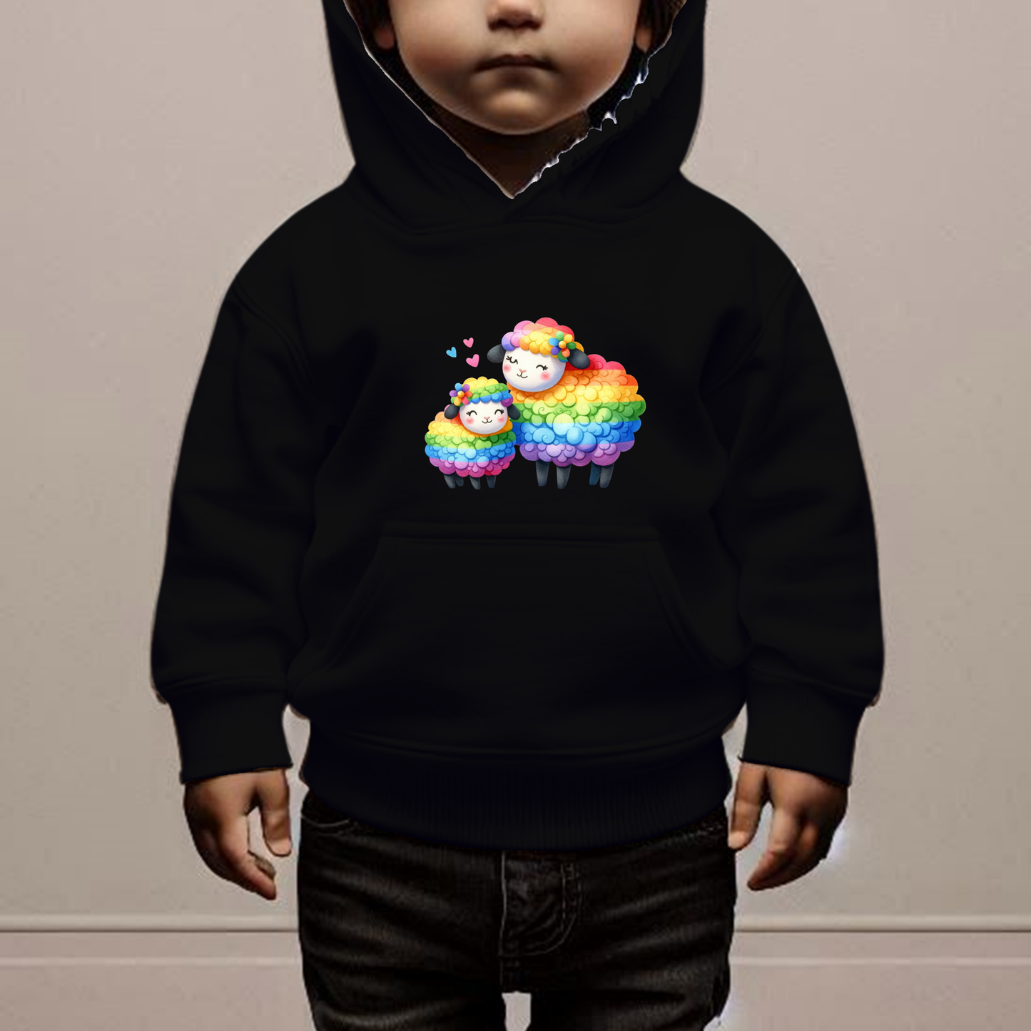 Rainbow Sheep Toddler Hoodie