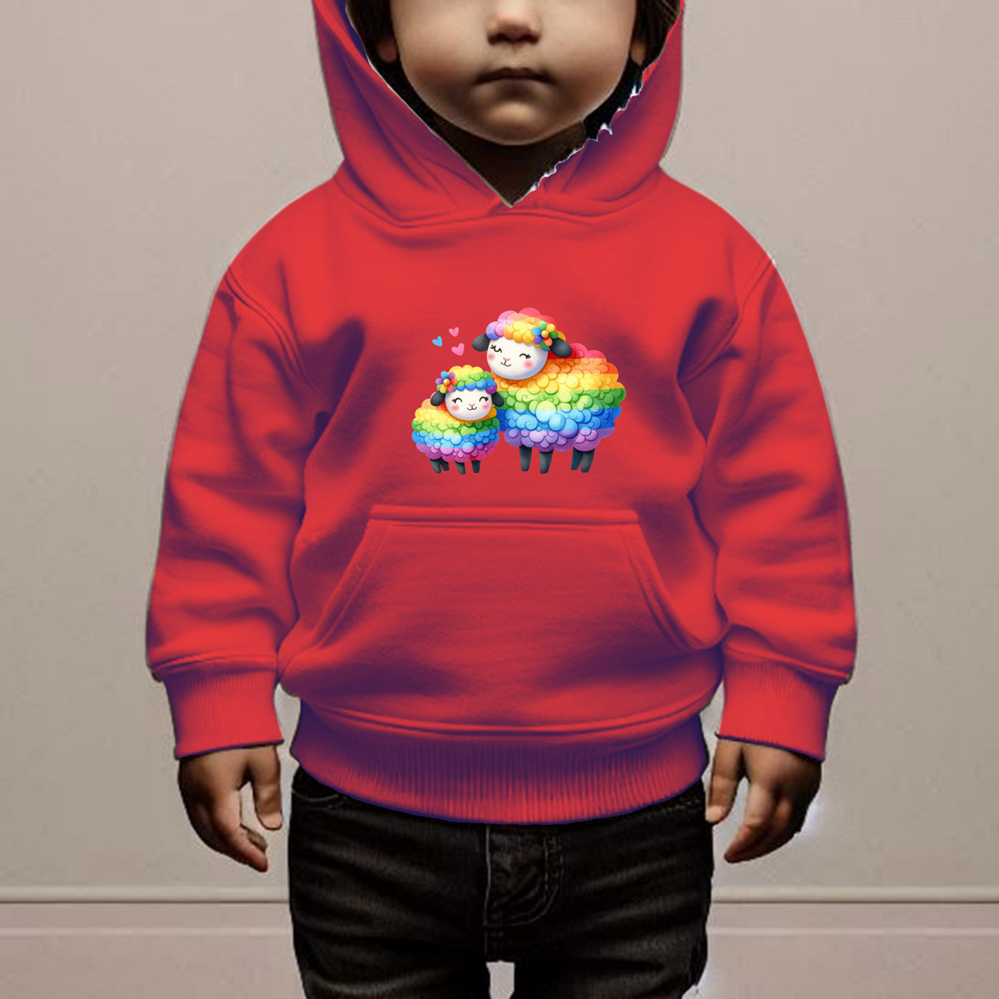 Rainbow Sheep Toddler Hoodie