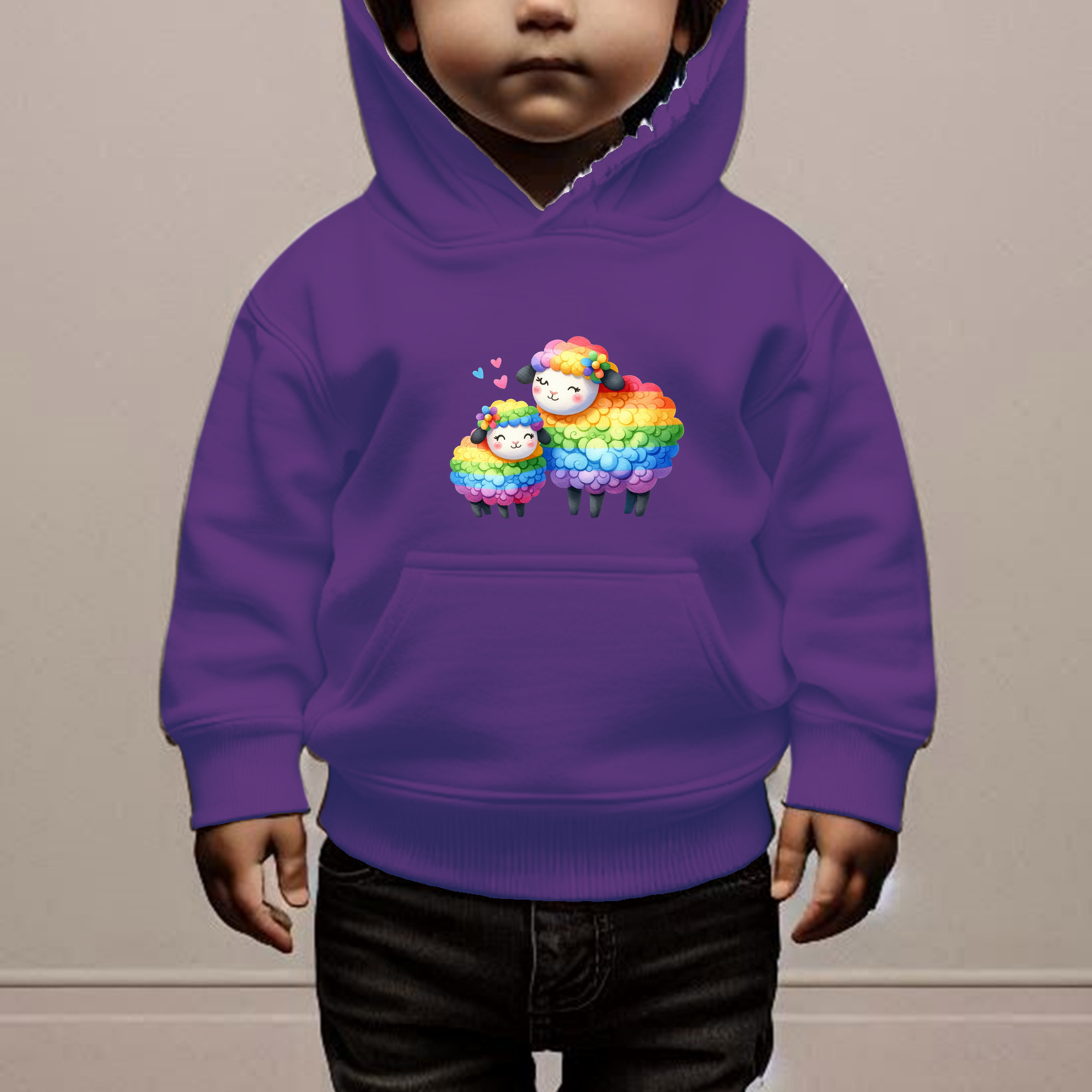 Rainbow Sheep Toddler Hoodie