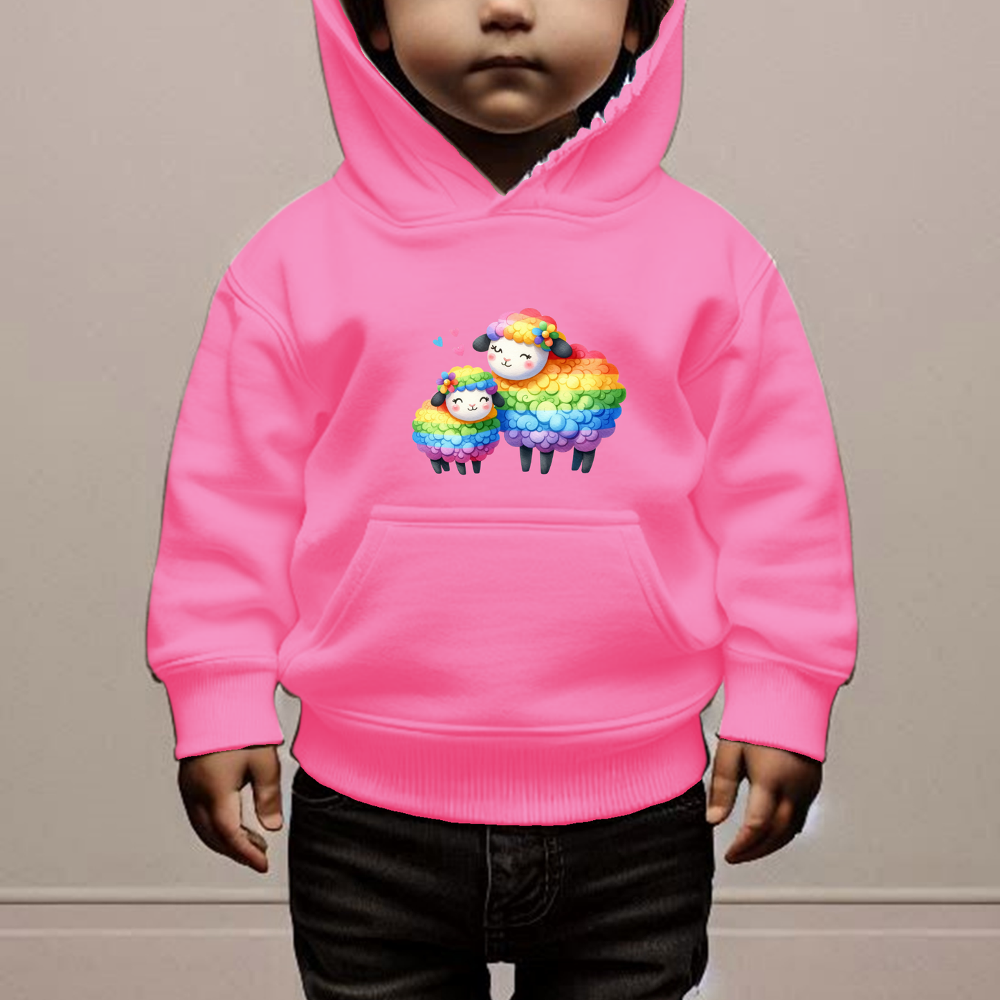 Rainbow Sheep Toddler Hoodie
