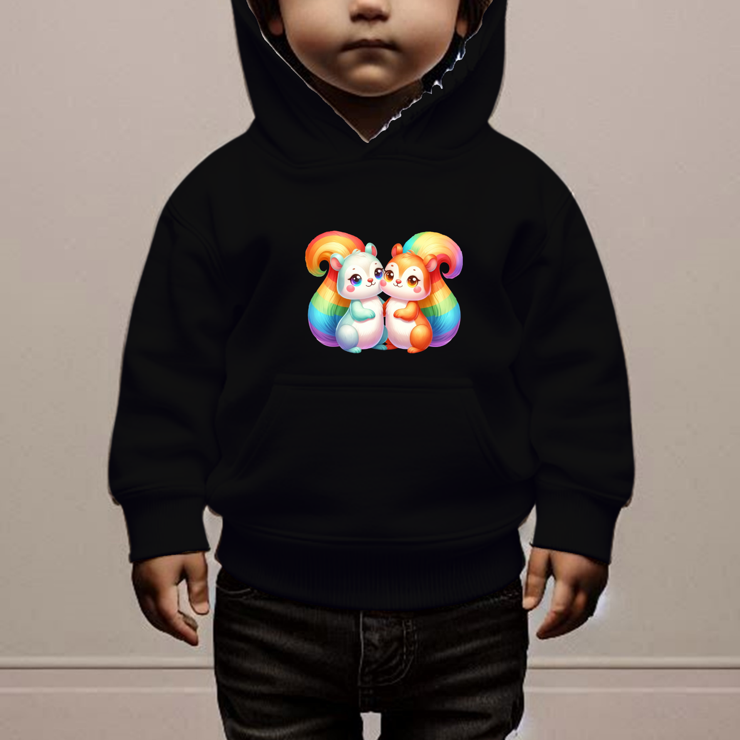 Rainbow Squirrels Toddler Hoodie-