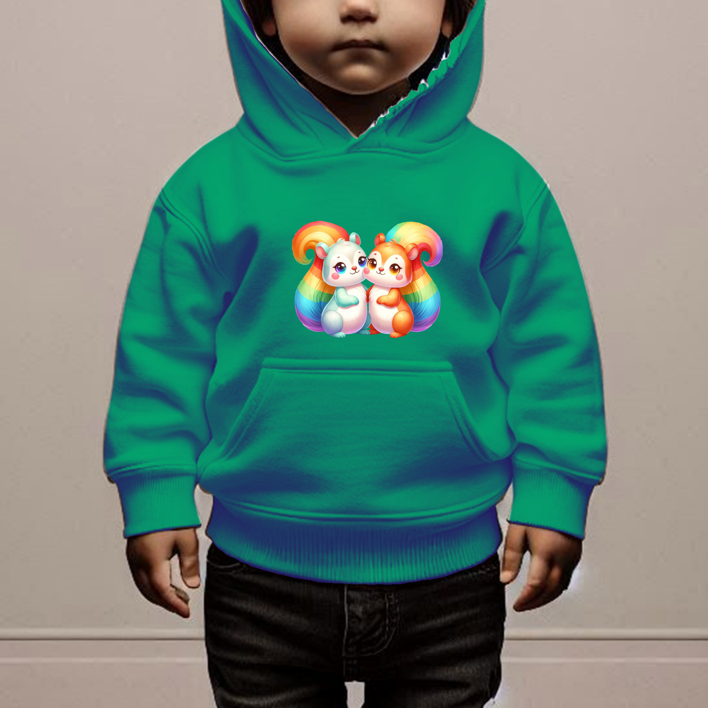 Rainbow Squirrels Toddler Hoodie-