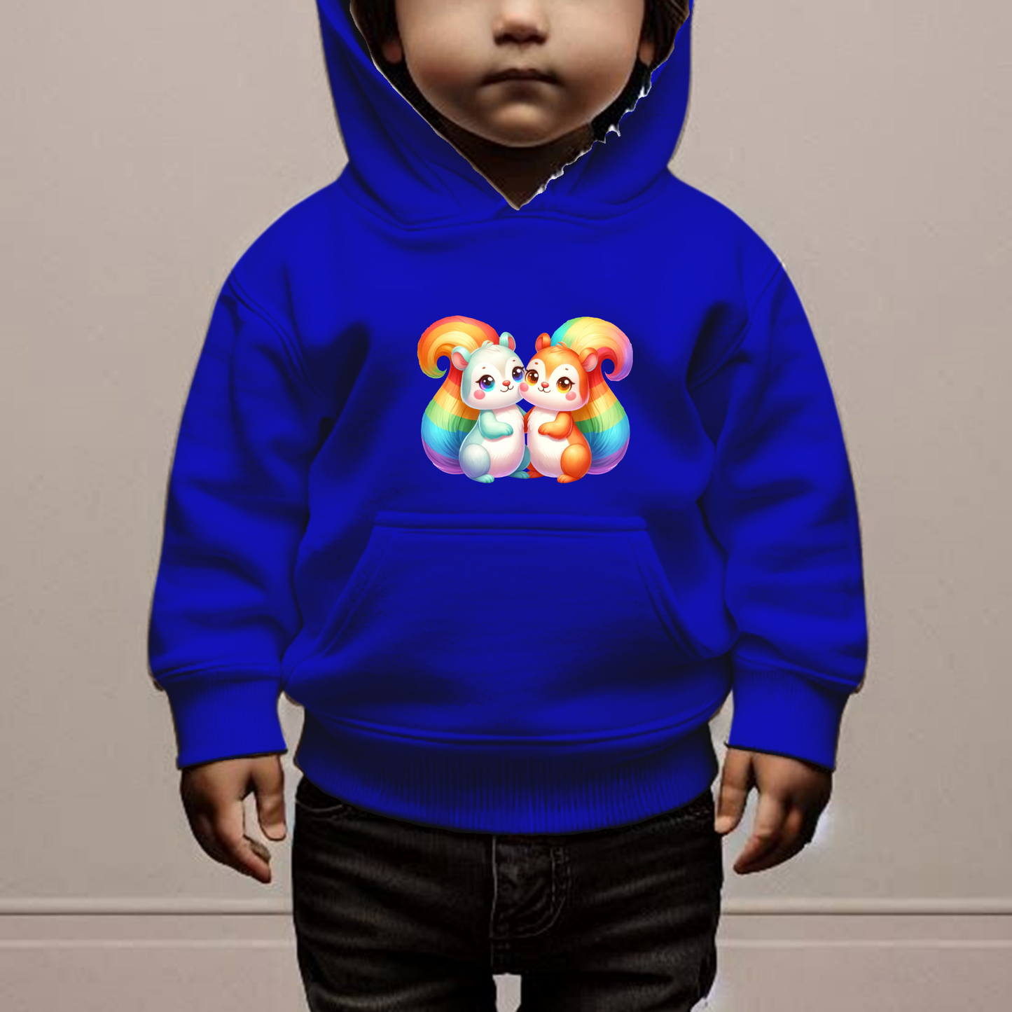 Rainbow Squirrels Toddler Hoodie-