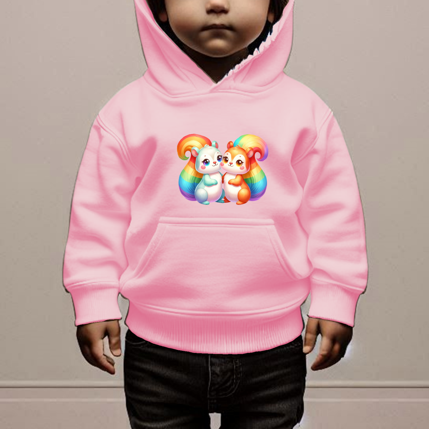 Rainbow Squirrels Toddler Hoodie-