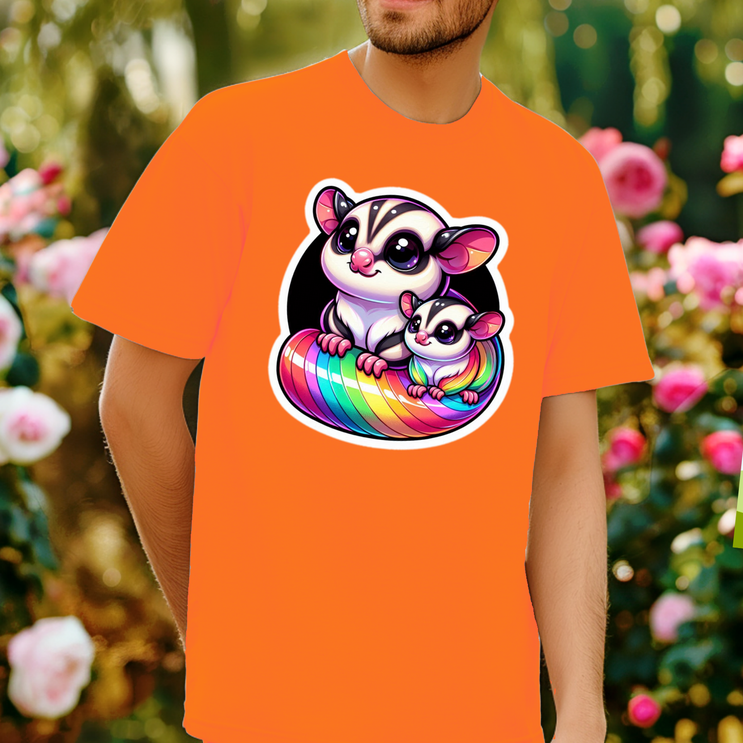 Rainbow Animals T-Shirt Collection: Cartoon Sugar Gliders