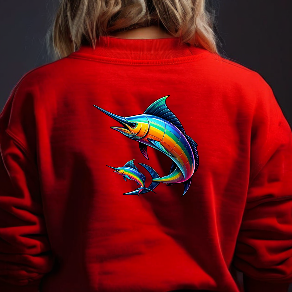Rainbow Swordfish Sweatshirt