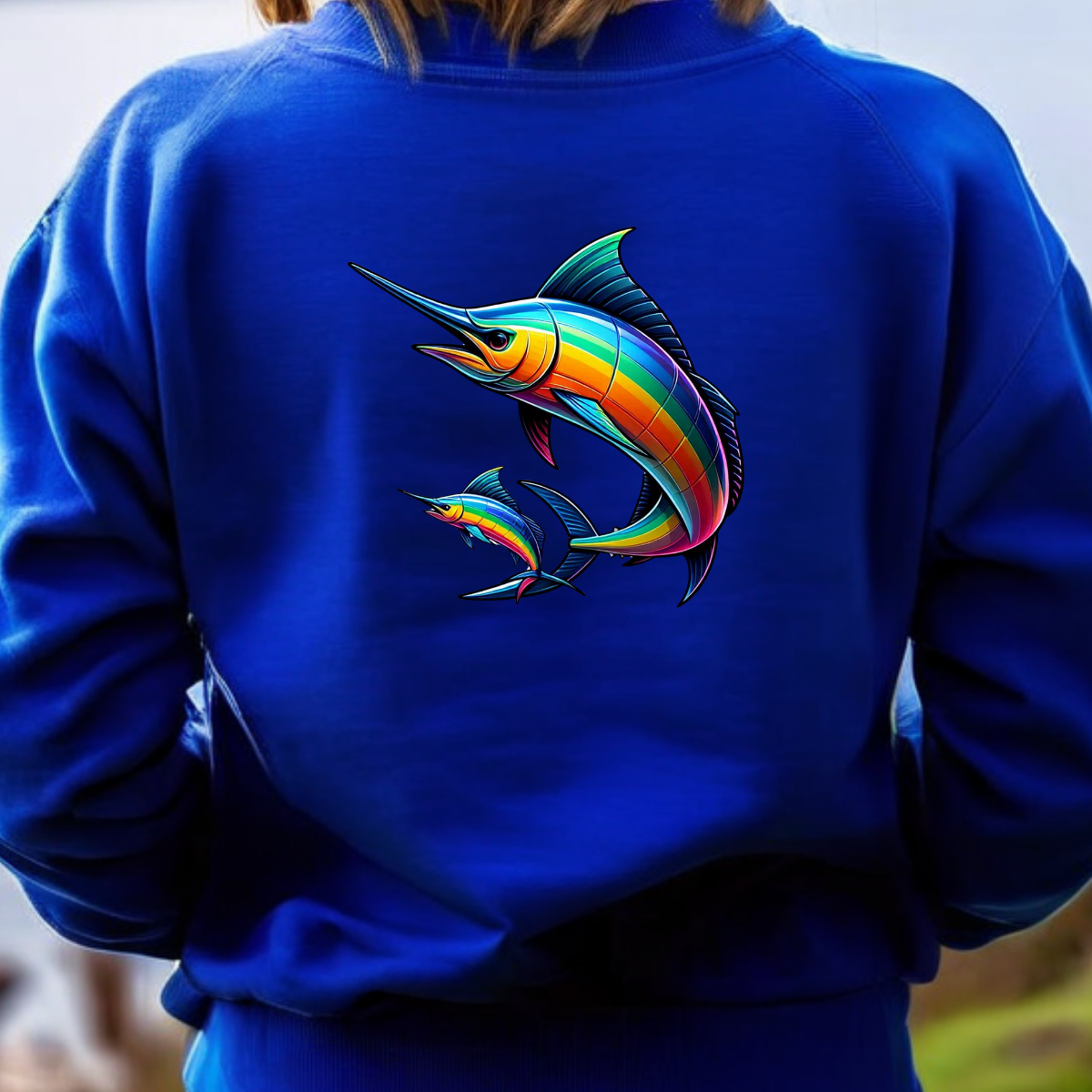 Rainbow Swordfish Sweatshirt
