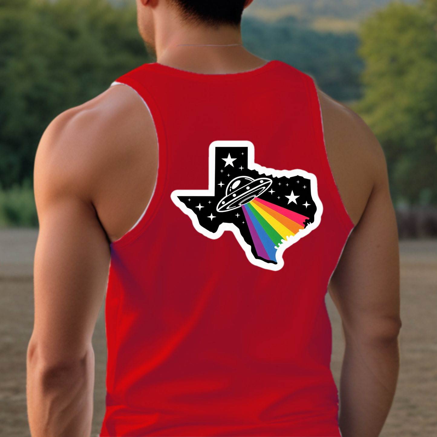 Texas Pride Tank - Back Print