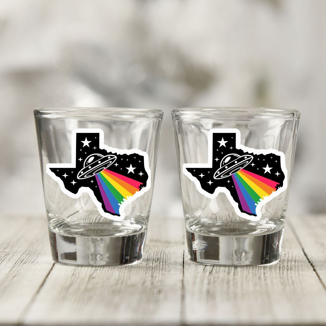PRIDE Texas Shot Glasses