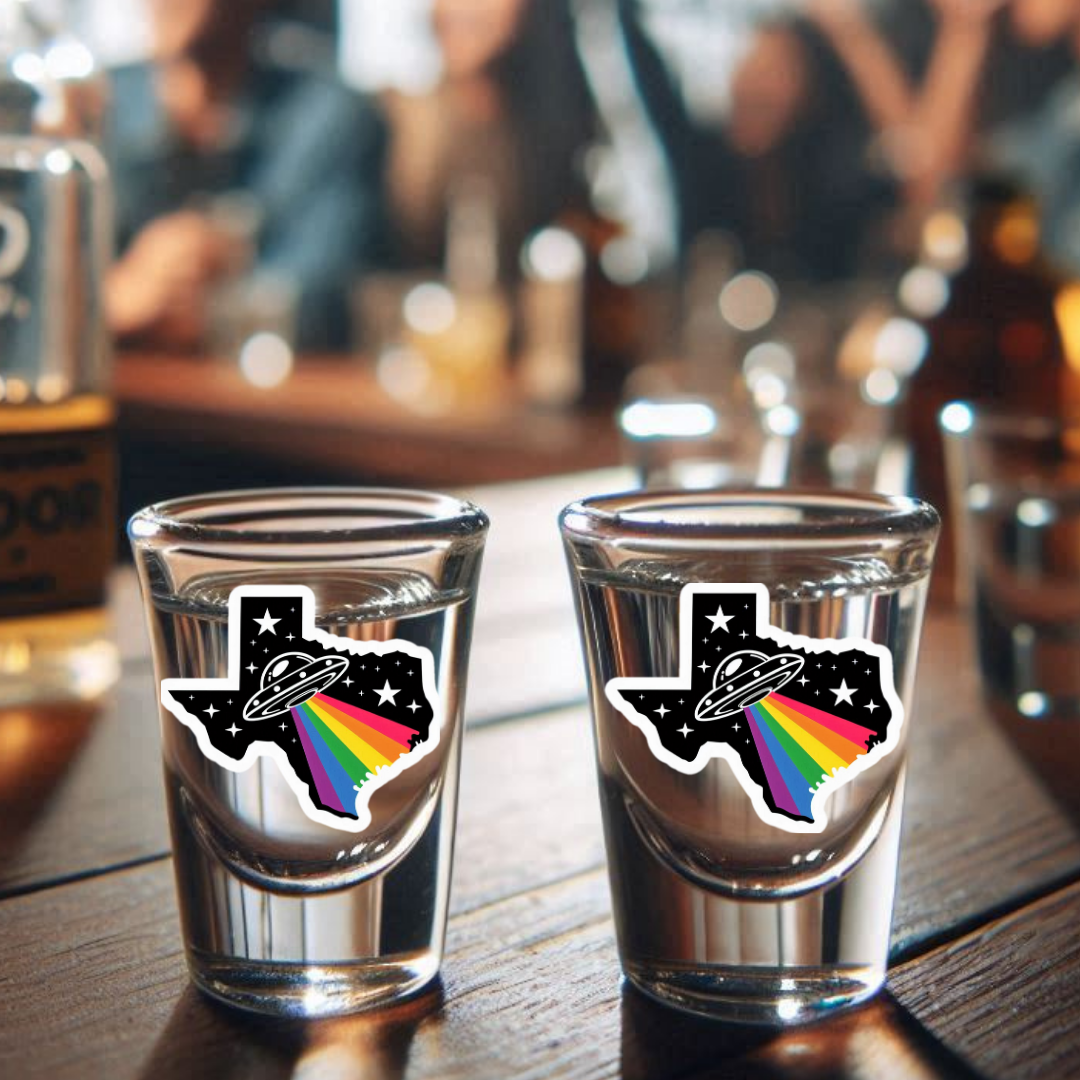 PRIDE Texas Shot Glasses