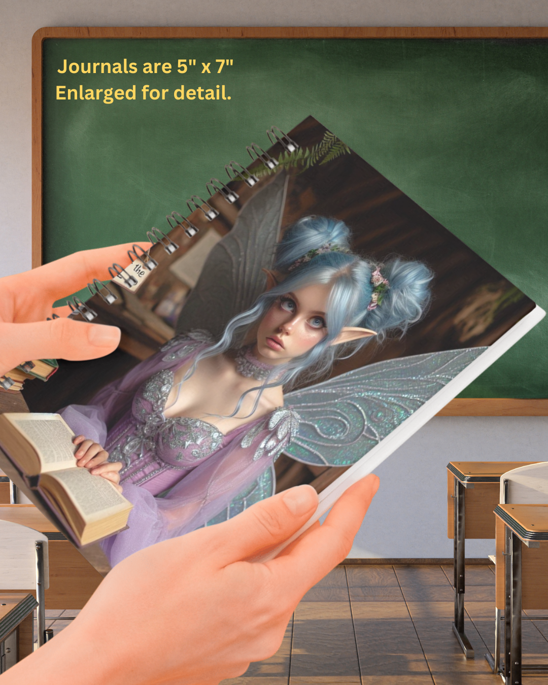The Thinker Faery on a Spiral Notebook - Ruled Line