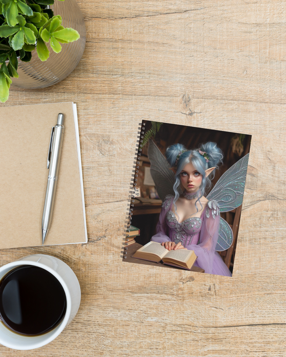 The Thinker Faery on a Spiral Notebook - Ruled Line