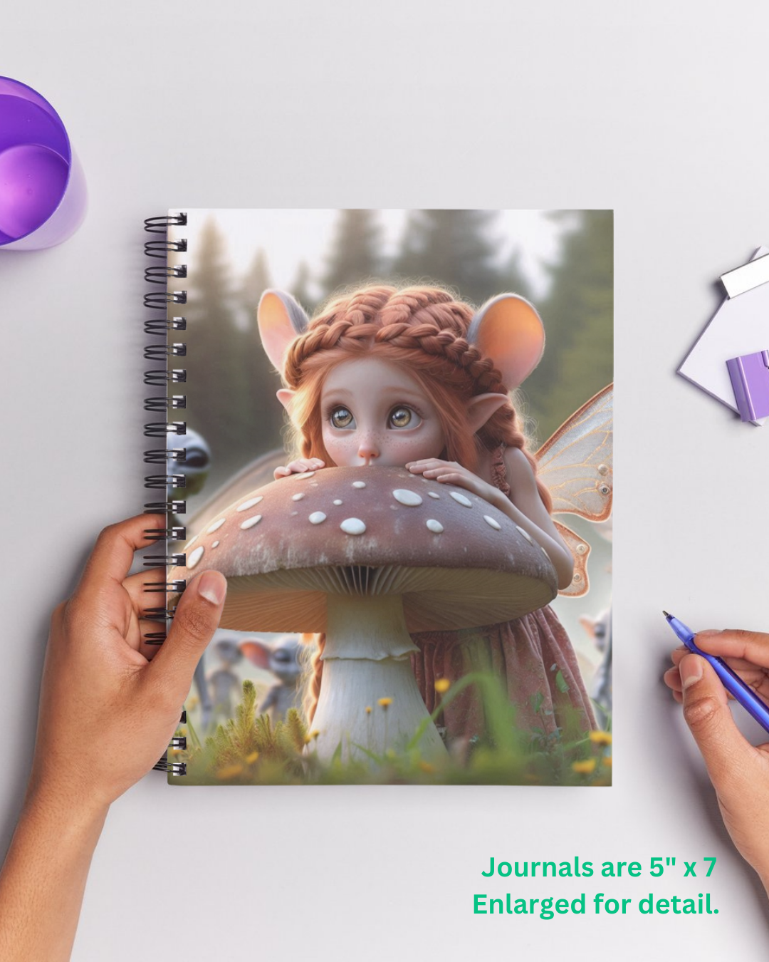 The Thinker Faery on a Spiral Notebook - Ruled Line
