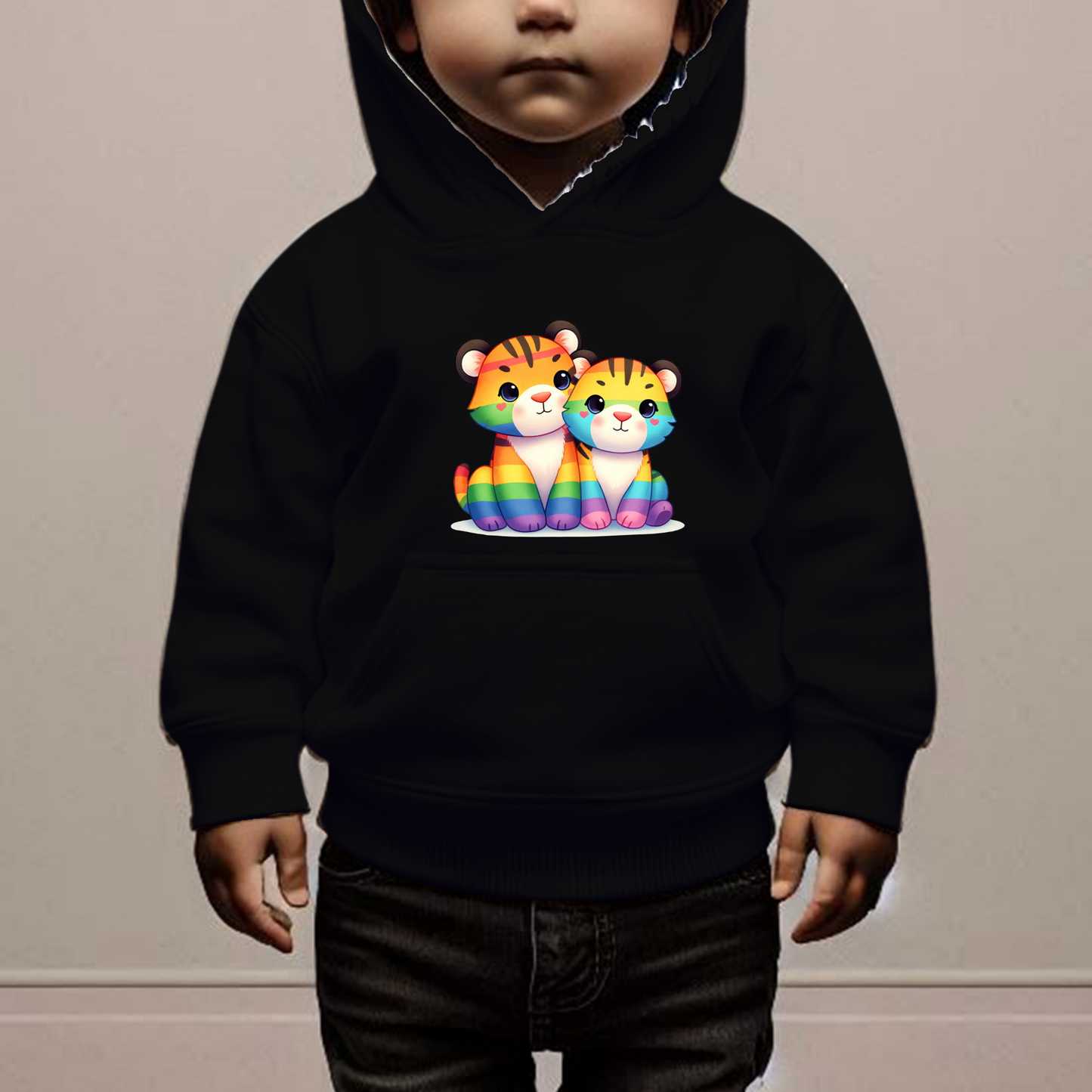 Rainbow Tigers Toddler Hoodie