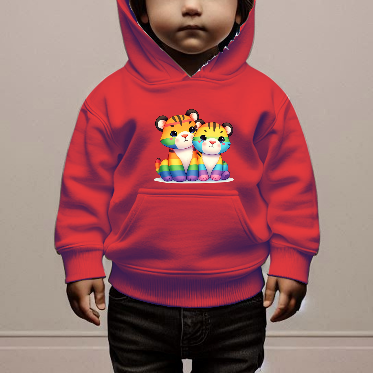 Rainbow Tigers Toddler Hoodie