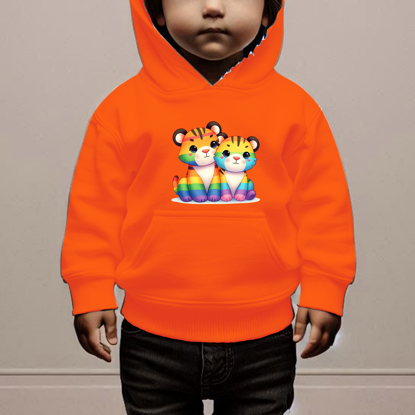 Rainbow Tigers Toddler Hoodie