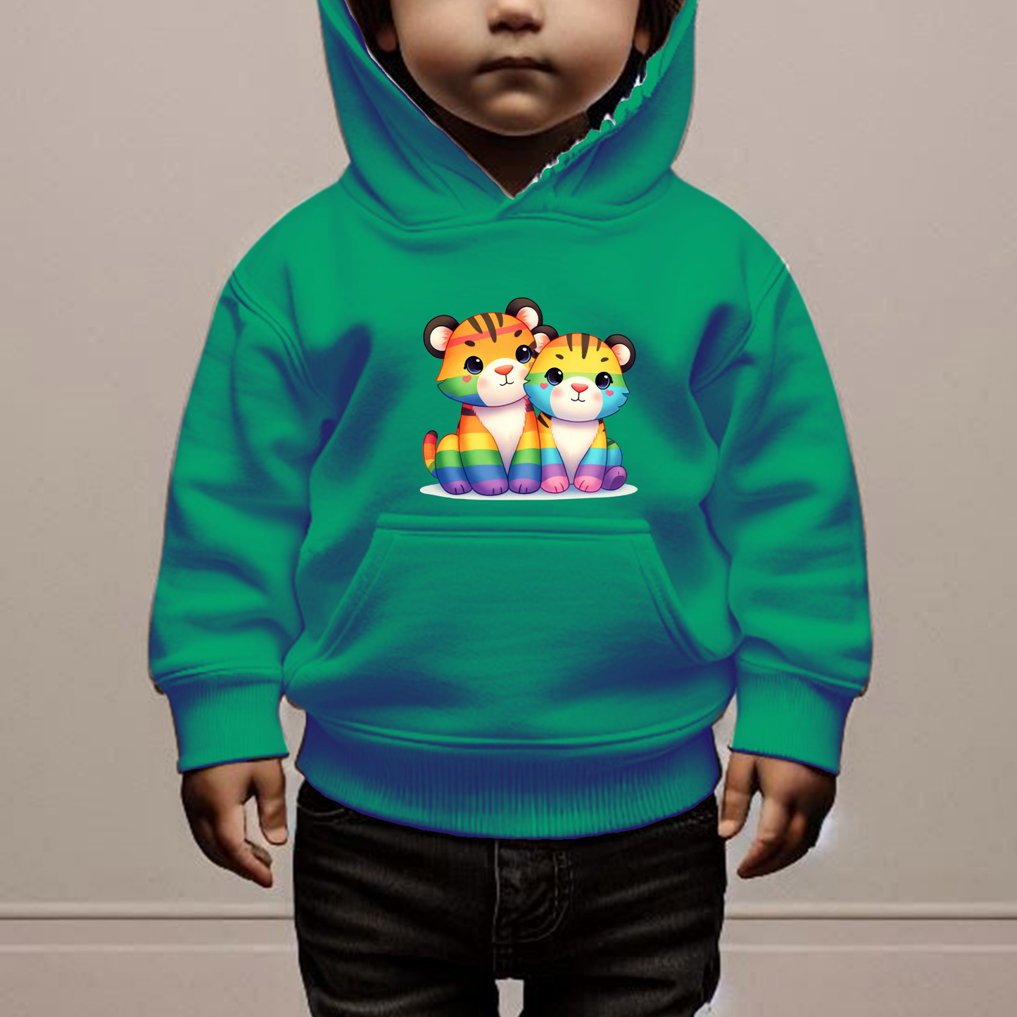 Rainbow Tigers Toddler Hoodie