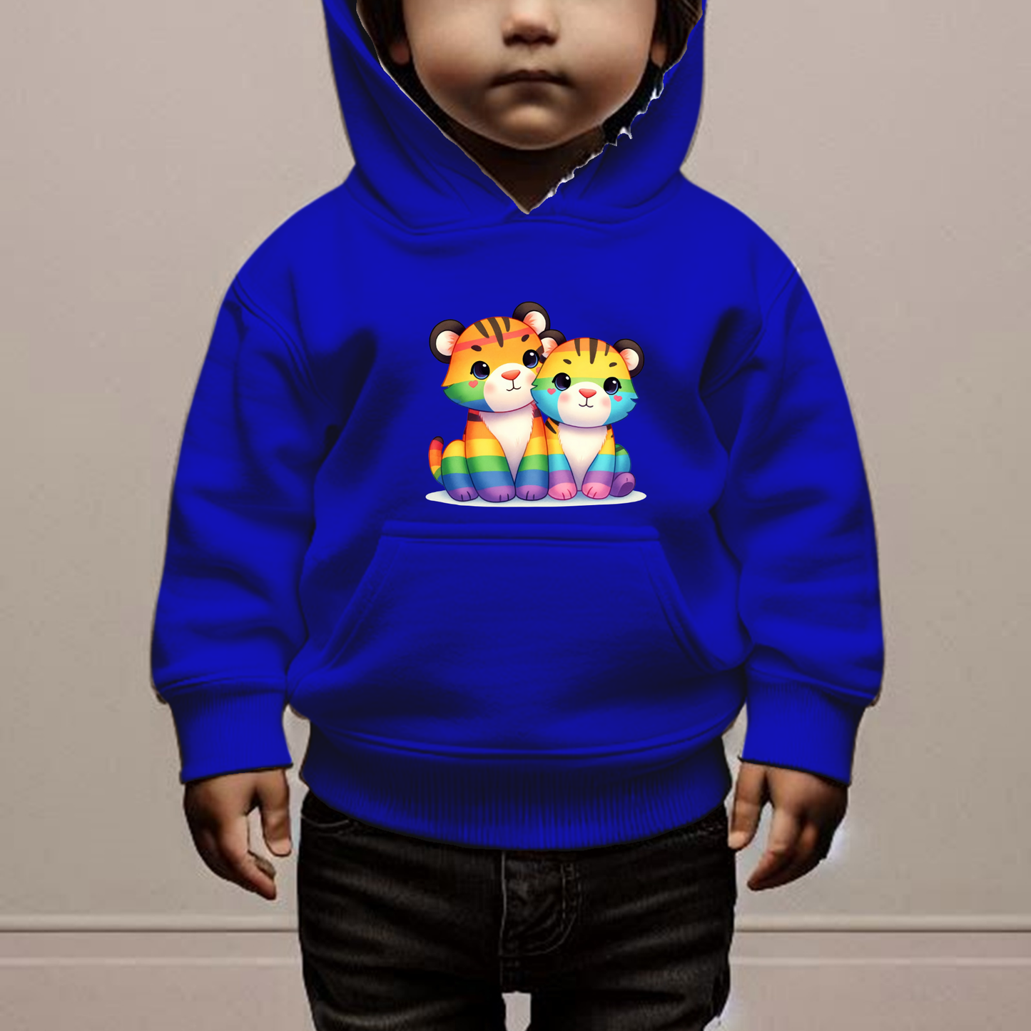 Rainbow Tigers Toddler Hoodie