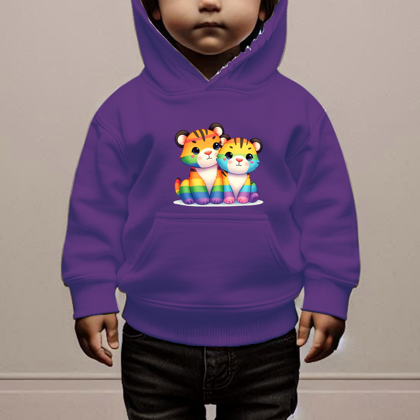 Rainbow Tigers Toddler Hoodie