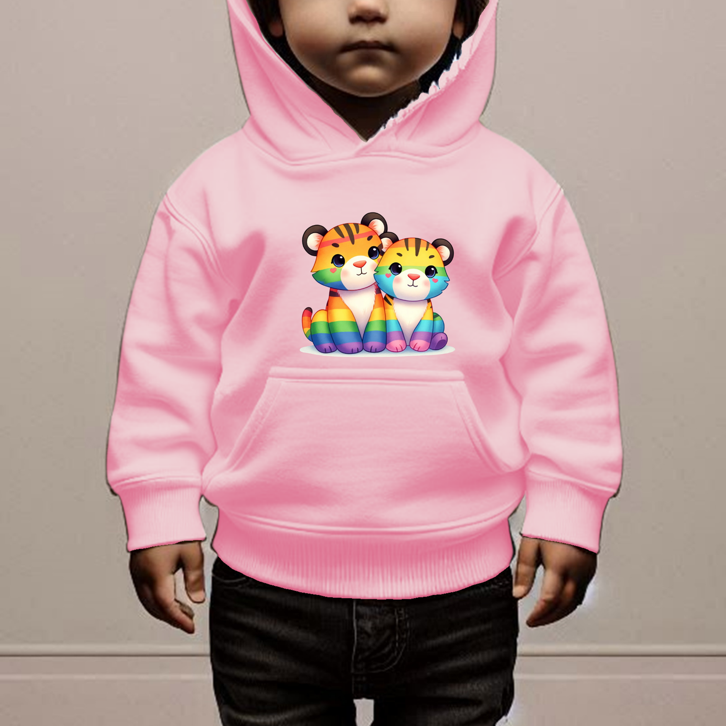 Rainbow Tigers Toddler Hoodie
