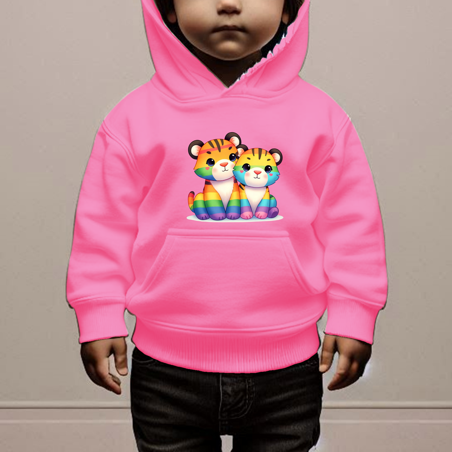 Rainbow Tigers Toddler Hoodie