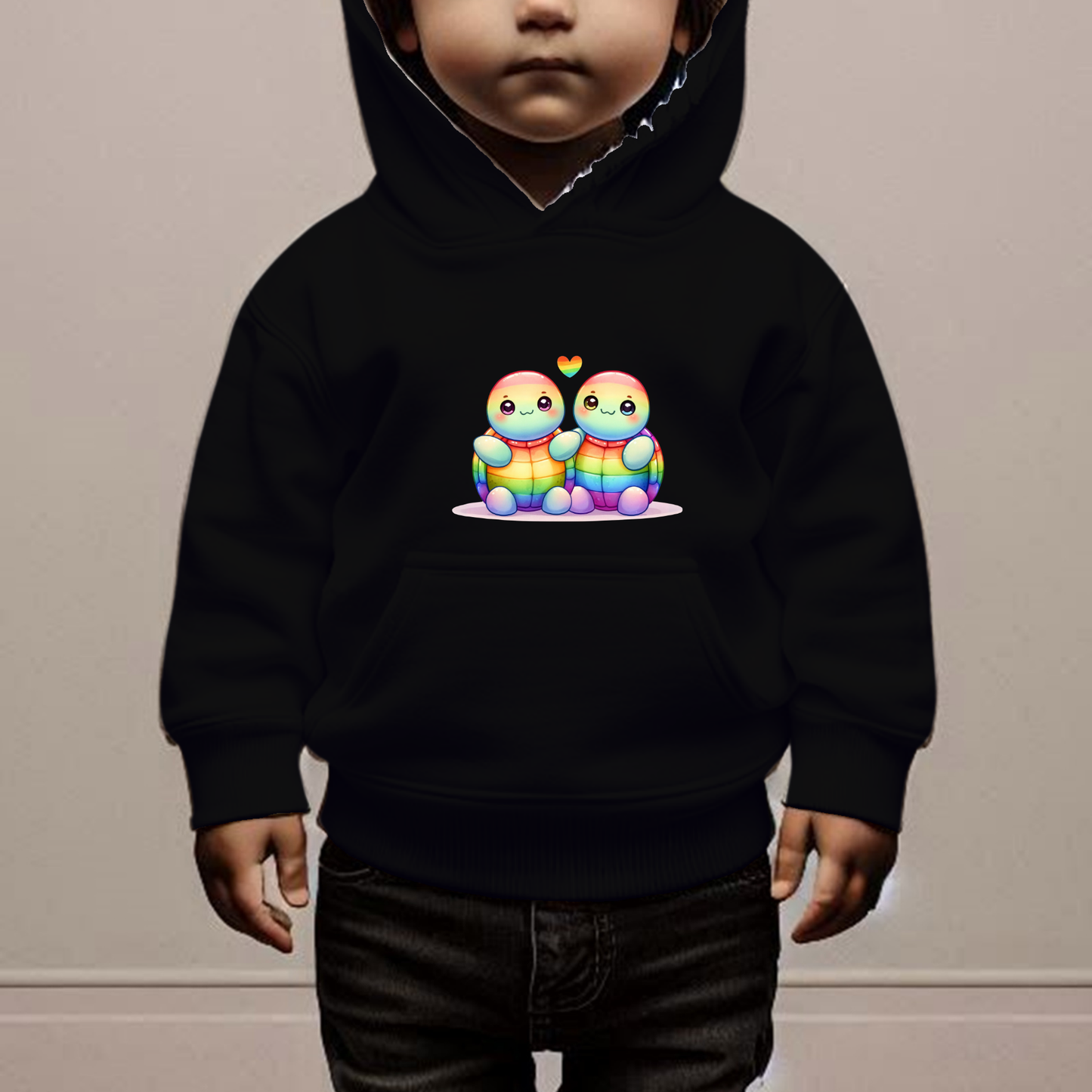 Rainbow Turtles Toddler Hoodie