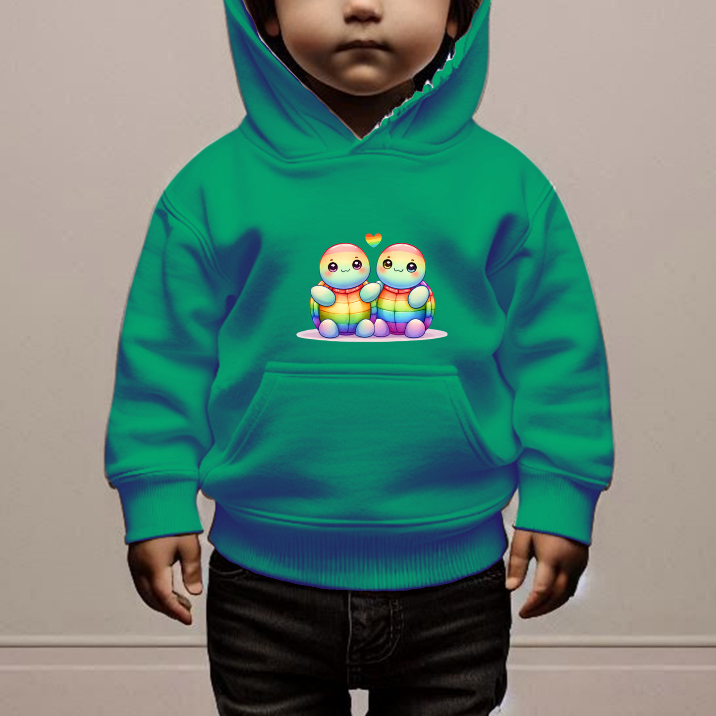 Rainbow Turtles Toddler Hoodie