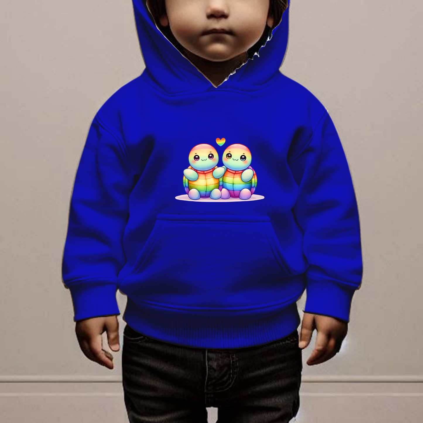 Rainbow Turtles Toddler Hoodie