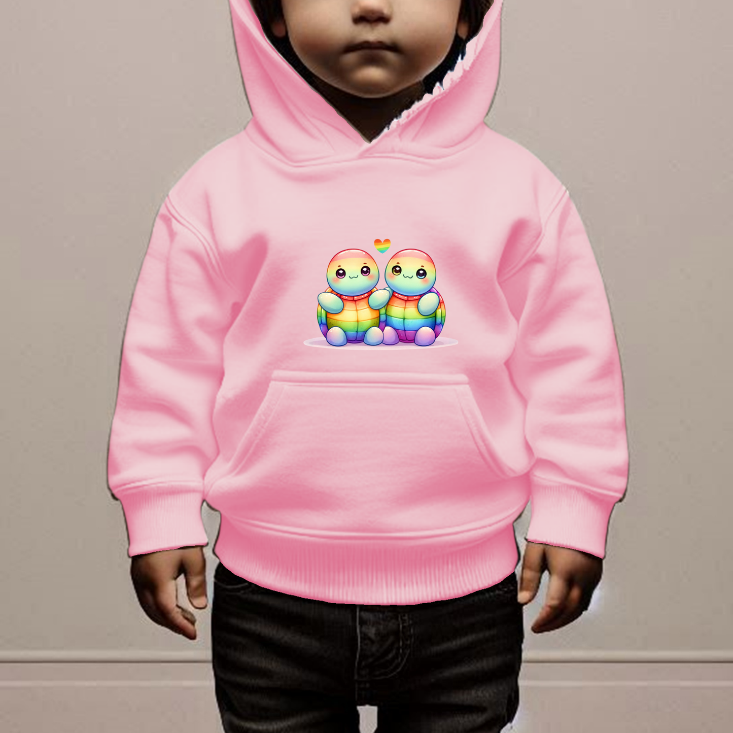 Rainbow Turtles Toddler Hoodie